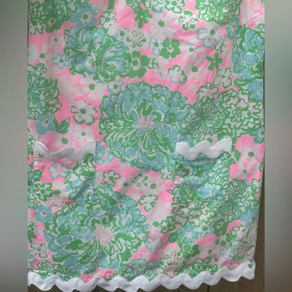 Lilly Pulitzer Romney Tropical Beach Floral Shift Romper Dress Women’s Size 12 - Picture 5 of 10